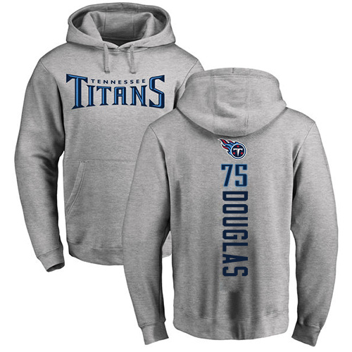 Tennessee Titans Men Ash Jamil Douglas Backer NFL Football #75 Pullover Hoodie Sweatshirts